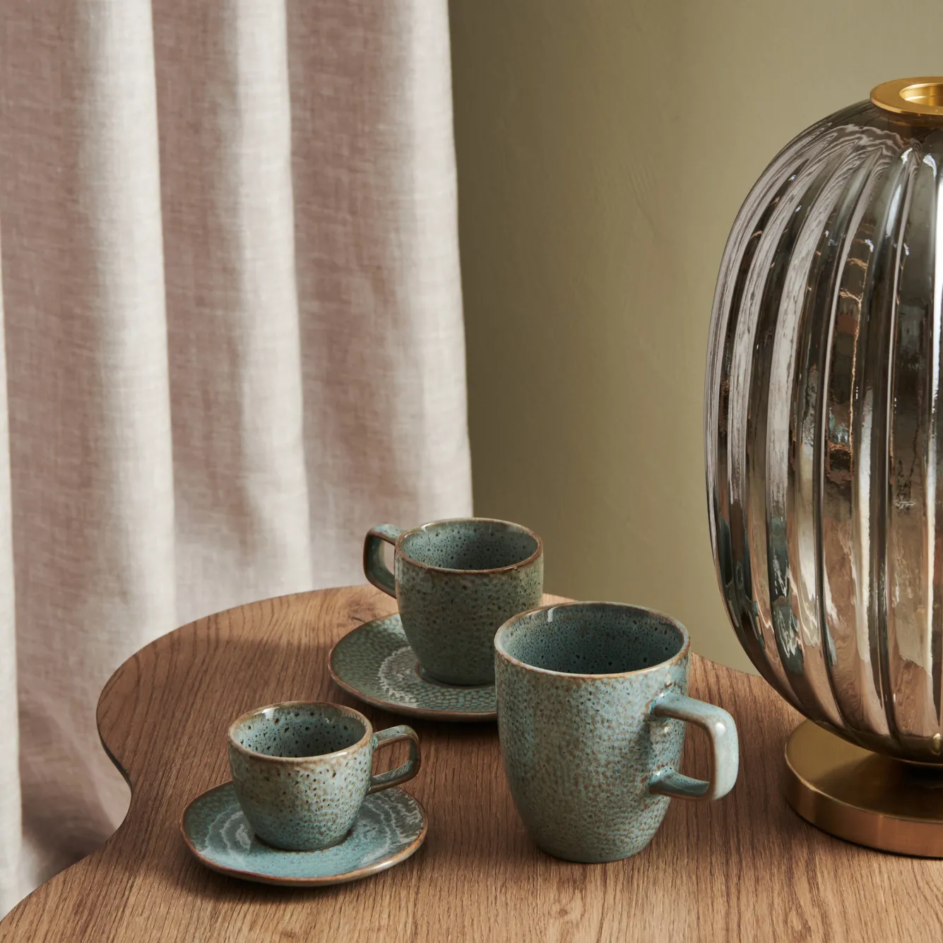 SP MIELO mocha cup and saucer 100 ml Lagoon (set/4) 840180