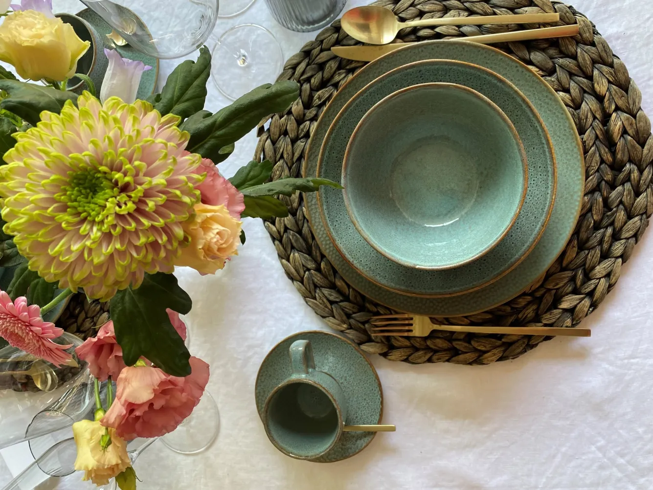 SP MIELO mocha cup and saucer 100 ml Lagoon (set/4) 840180