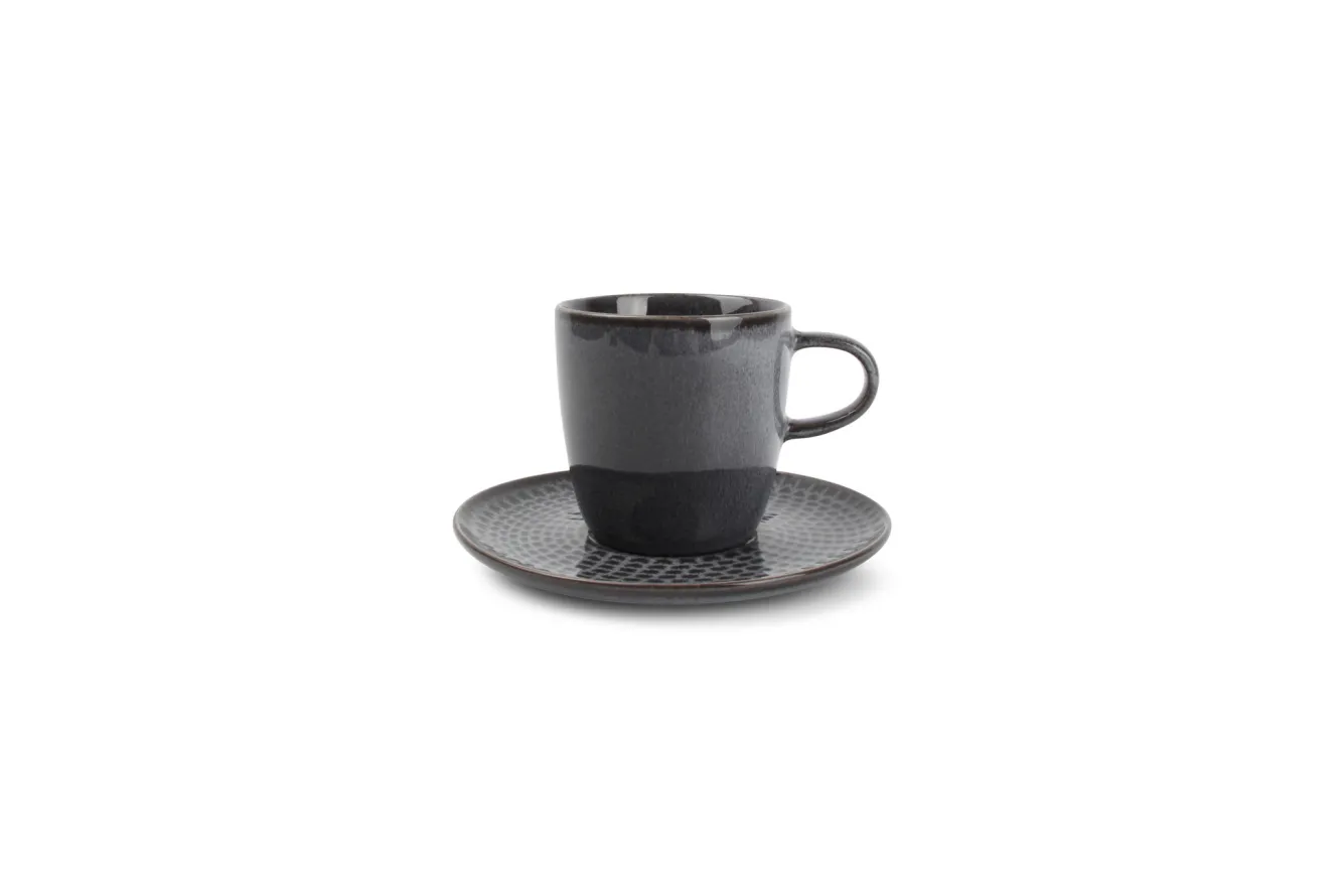 SP STITCH cup and saucer 180 ml gray (set/4) 850271