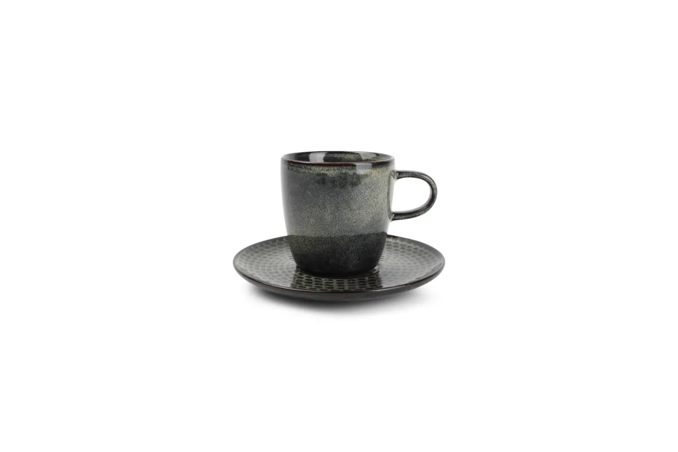 SP STITCH cup and saucer 180 ml blue/green (set/4) 850286
