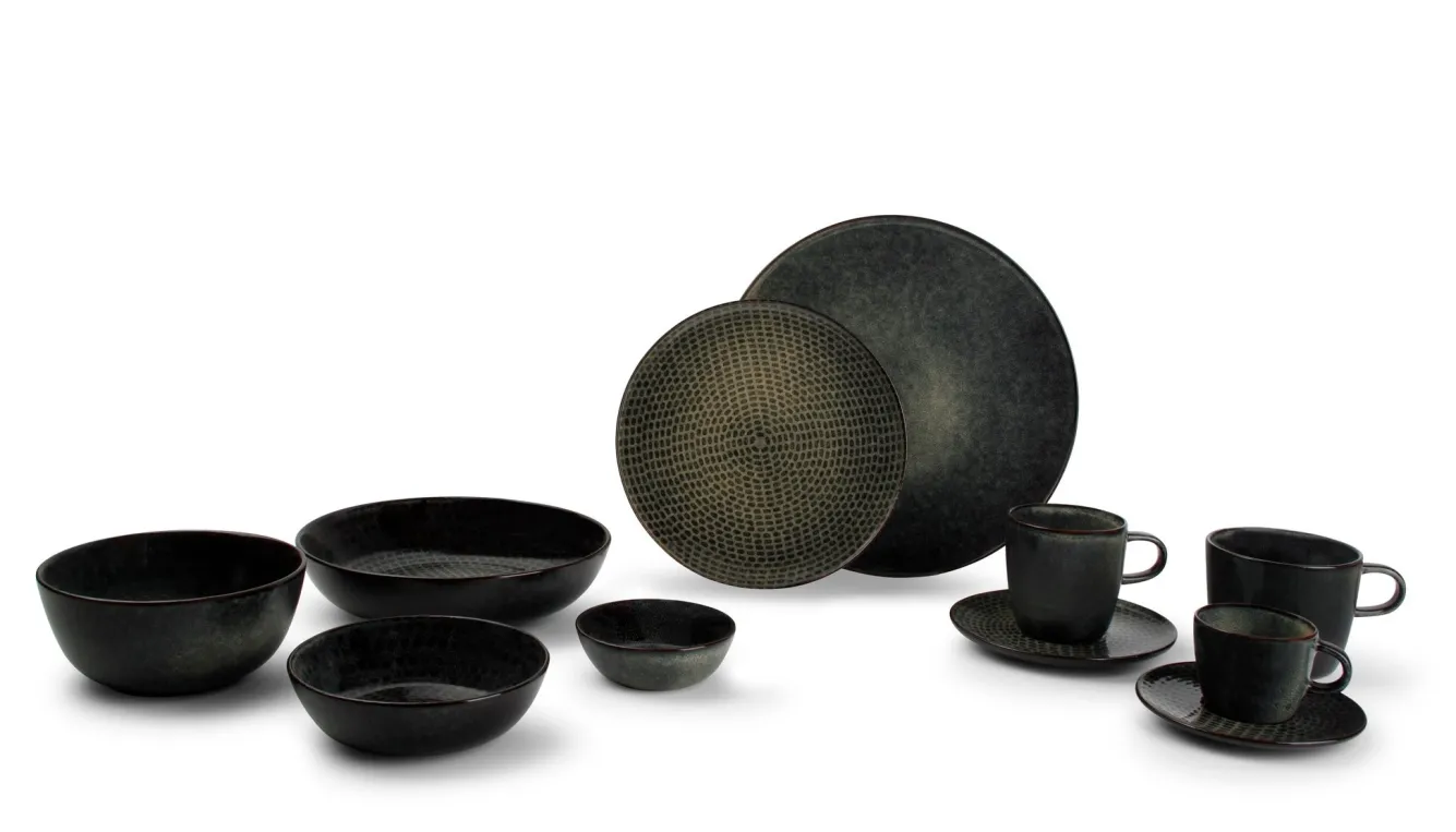 SP STITCH espresso cup and saucer 90 ml blue/green (set/4) 850285