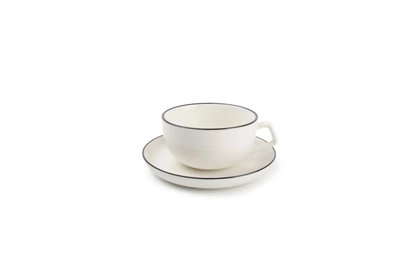 SP STUDIO BASE cup and saucer 220 ml white (set/4) 850015