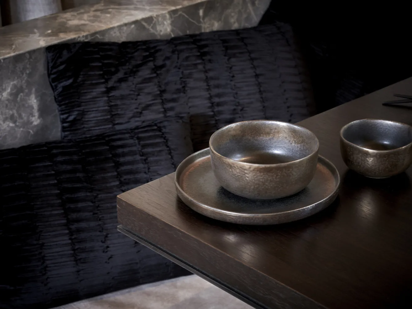 SP STUDIO URBAN bowl 10 cm gold graphite (set / 4) 803250