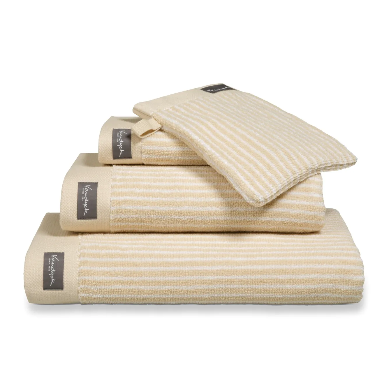 Vandyck Bath towel 70x140 cm HOME Petit Ligne Bleached Sand (BAKC15101) set/3 pieces