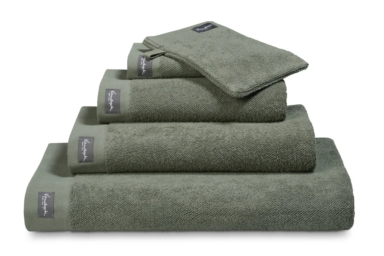 Vandyck Bath towel 70x140 cm HOME collection Uni Olive (BAKC13202) set/3 pieces