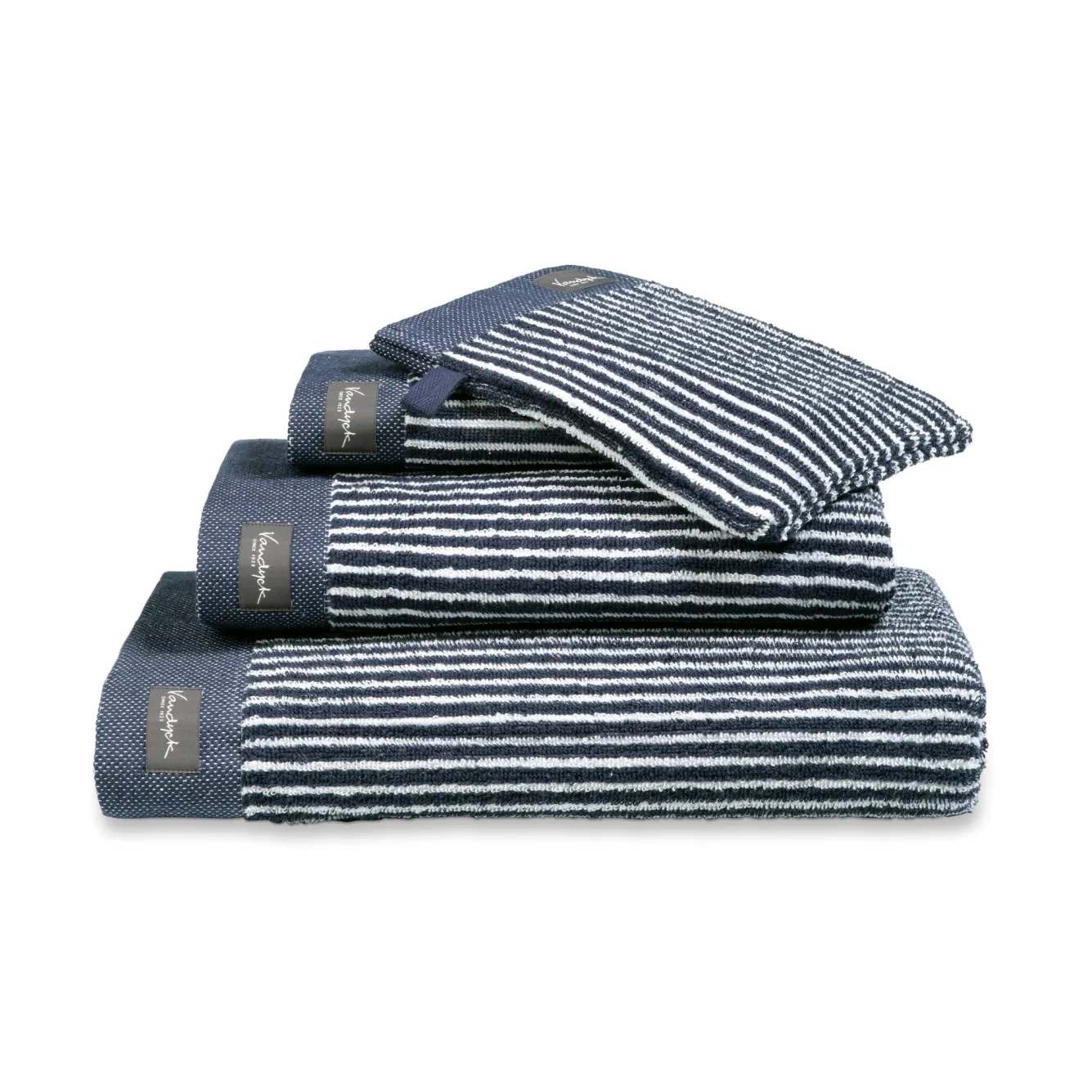 Vandyck Bath towel 70x140 cm HOME Petit Ligne Blue Ink (BAKC15101) set/3 pieces
