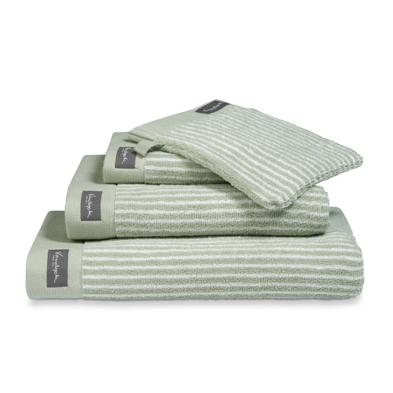 Vandyck Bath towel 70x140 cm HOME Petit Ligne Smoke Green (BAKC15101) set/3 pieces