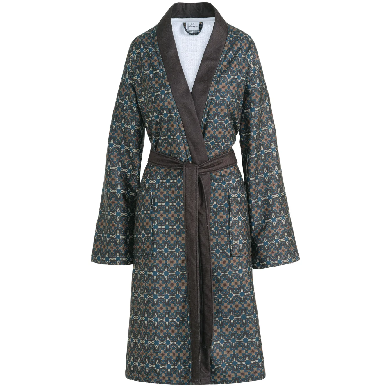 Vandyck Bathrobe ANDREA color Blue Ink, dark blue