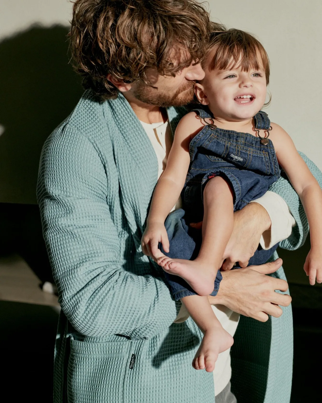 Vandyck Bathrobe BIARRITZ color Mineral Blue (BAGE22104)