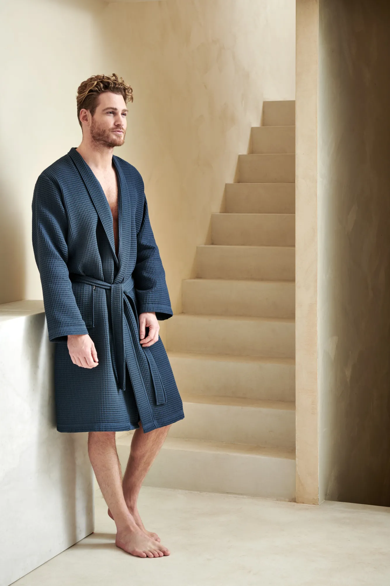 Vandyck Bathrobe BIARRITZ Navy-036 Size XS (BAGE22104)