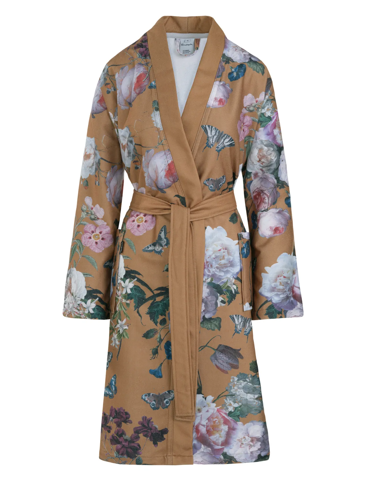 Vandyck Bathrobe LUCY Toffee, floral print (BAGE21101)