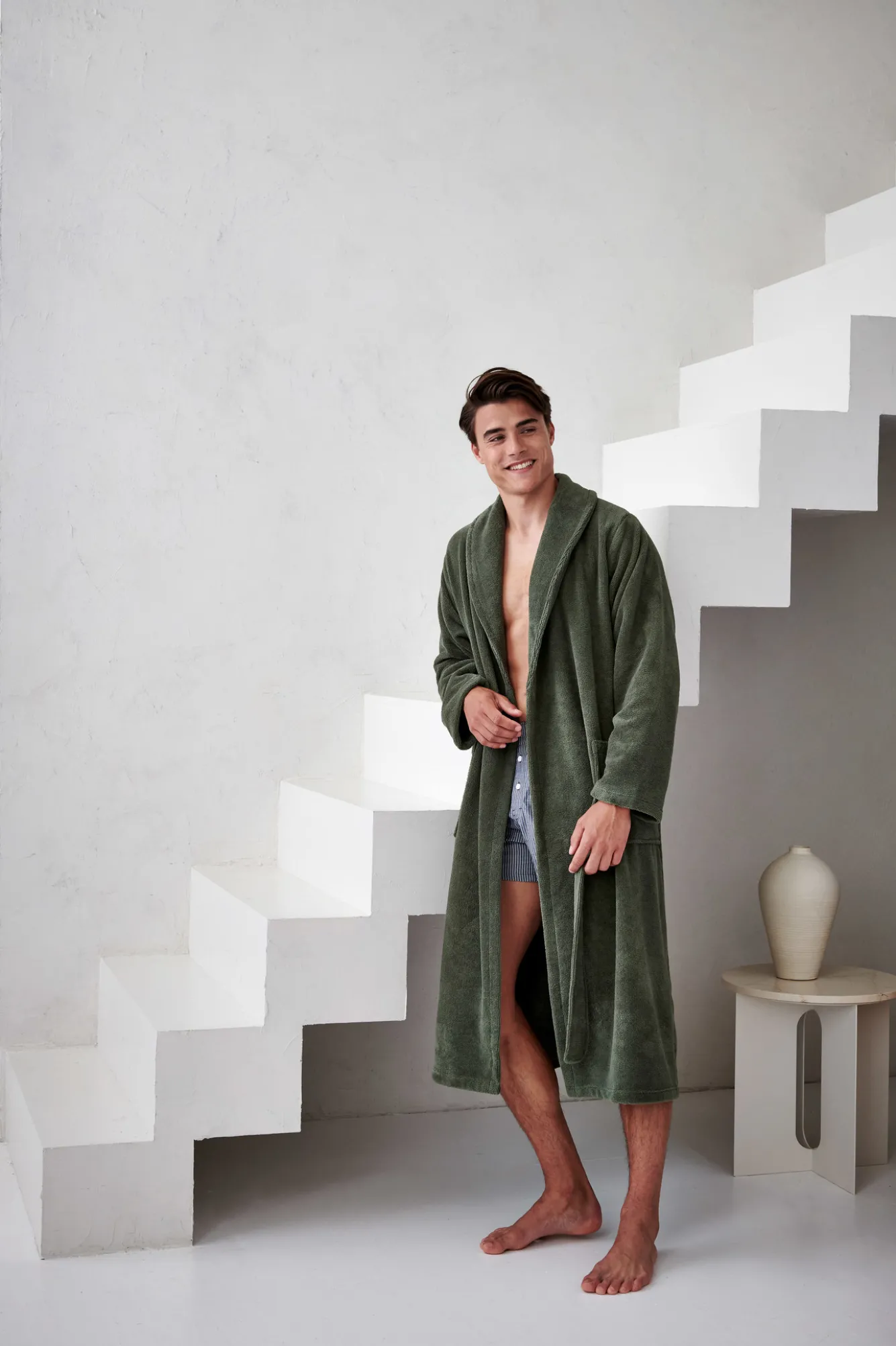 Vandyck BEAUMONT bathrobe color Sage Green (BAGE14201)
