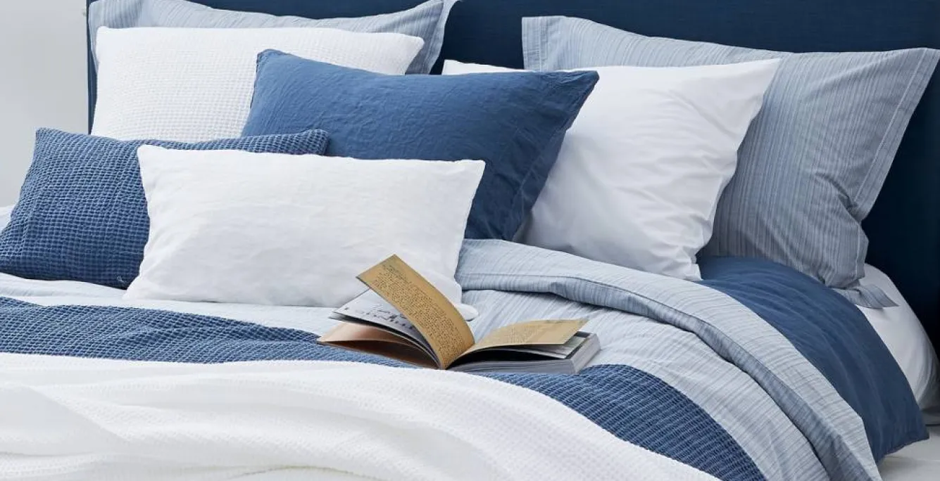 Vandyck Bedspread waffle blanket HOME 71 White (white)