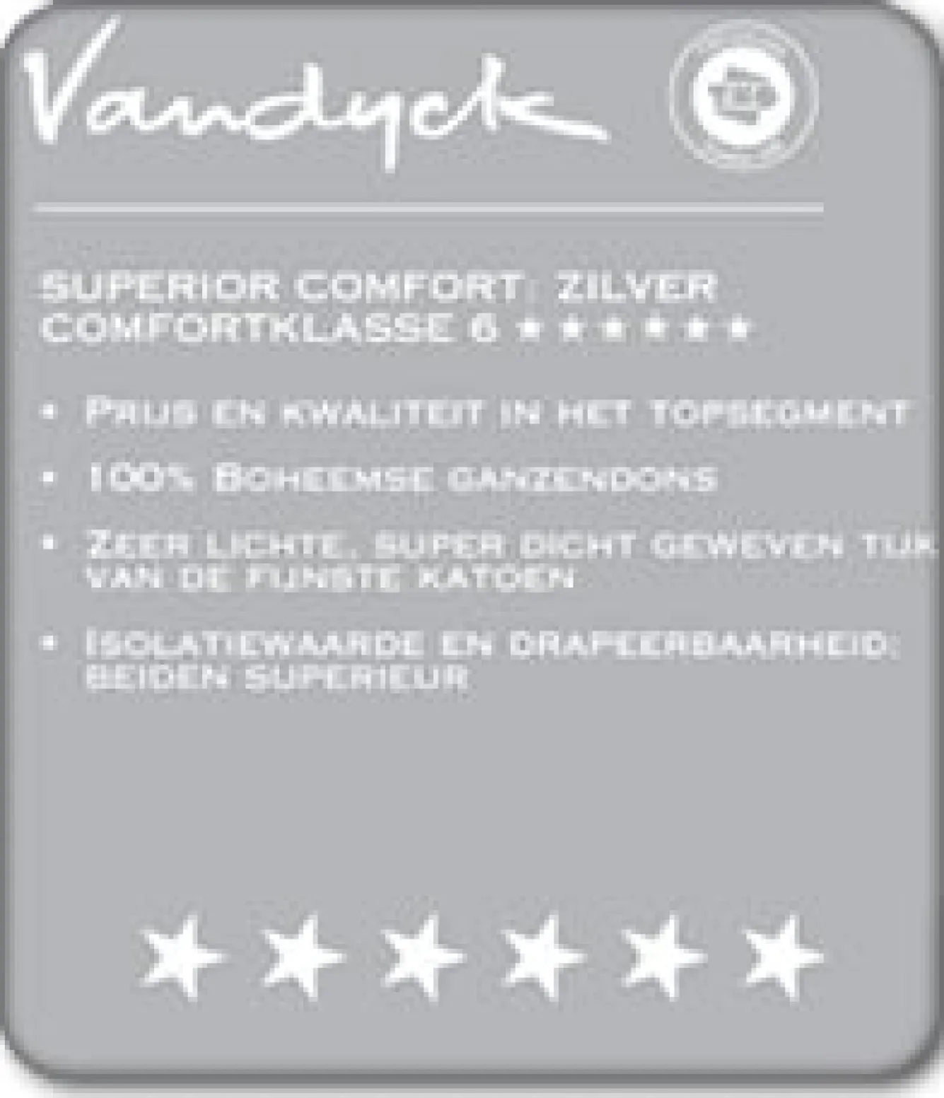 Vandyck Duvet 100% down SUPERIOR SOLO (BEPR8101 512)
