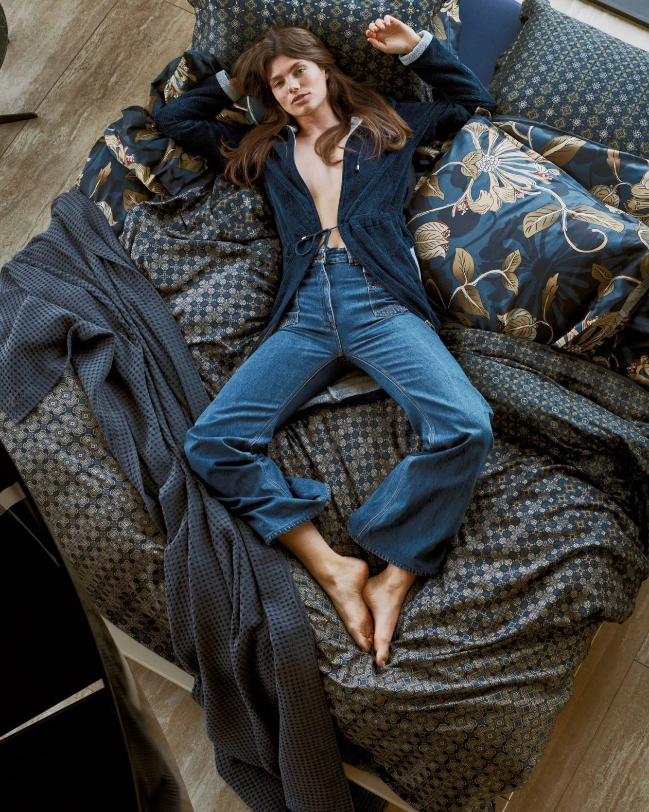 Vandyck Duvet cover SKY NIGHT Blue Ink 200x220 cm (satin cotton)