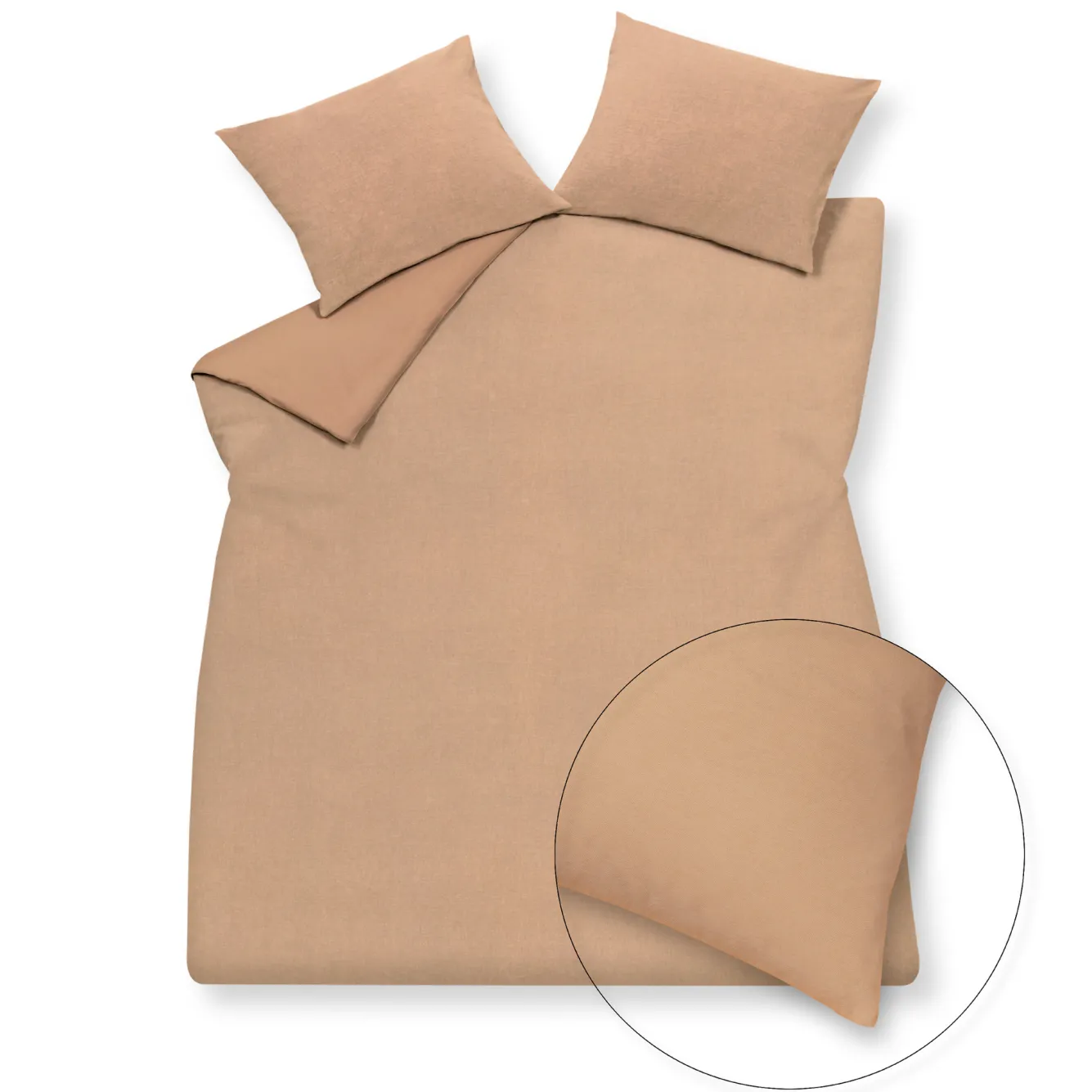 Vandyck Duvet cover PURITY 79 Praline 200x220 cm (linen / cotton) PUCO16179