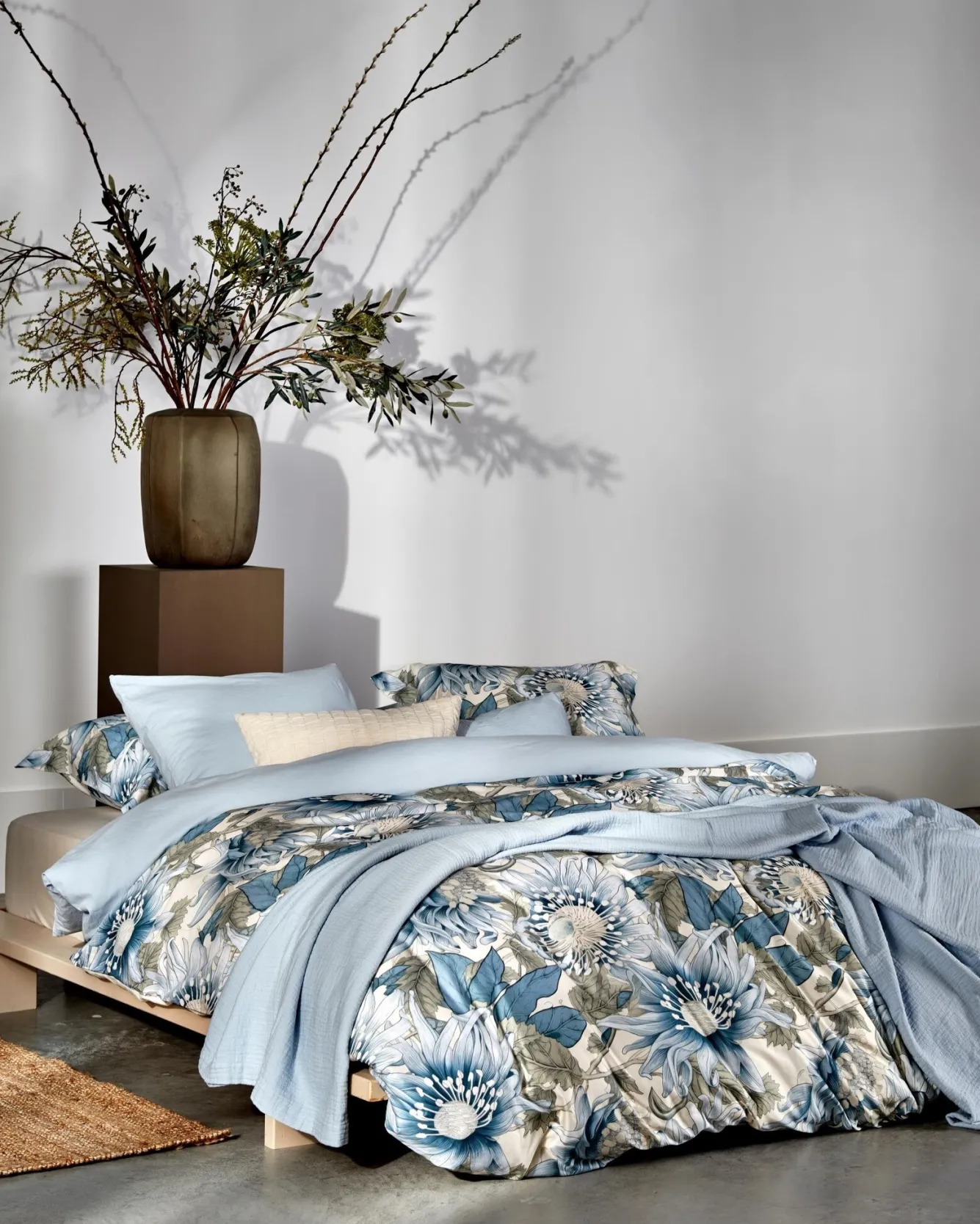 Vandyck Duvet cover BLUE WANDER Pearl Blue 240x220 cm (satin cotton)