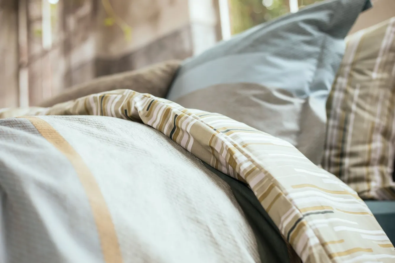 Vandyck Duvet cover MORNING MATCHA smoke green 200x220 cm (cotton)