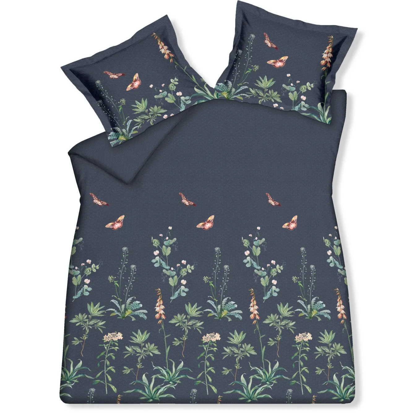 Vandyck Duvet cover FLOWERY Blue Ink 200x220 cm (satin cotton)