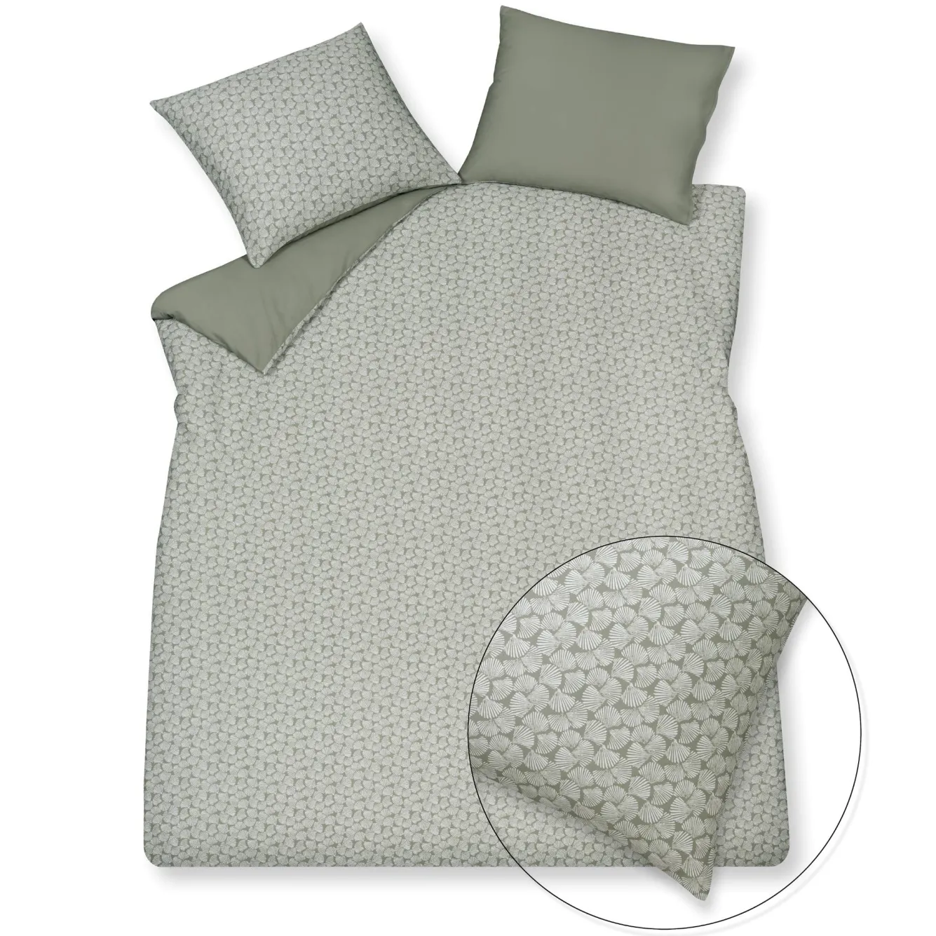 Vandyck Duvet cover PURE 79 Smoke Green 140x220 cm (satin cotton)