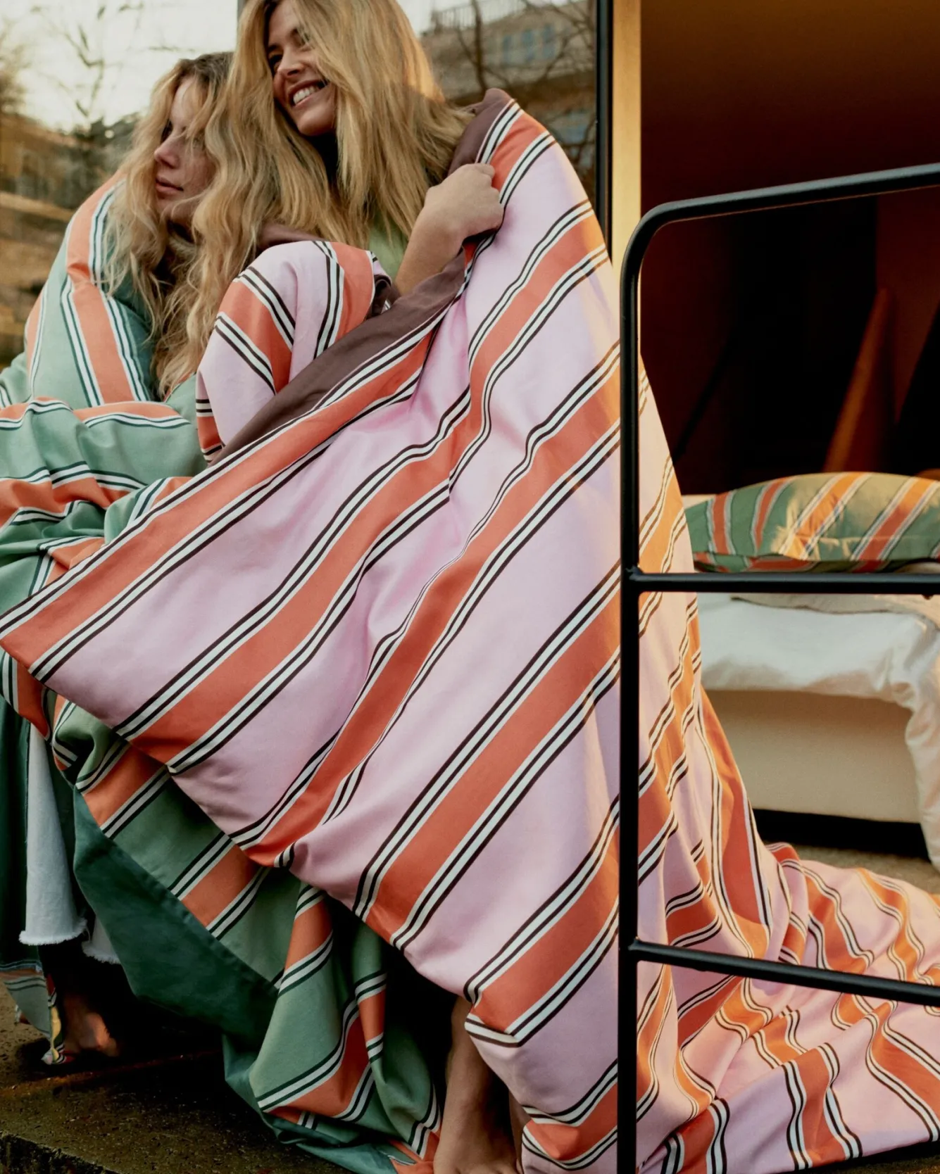 Vandyck Duvet cover PREPPY STRIPE Pink 200x220 cm (satin cotton)