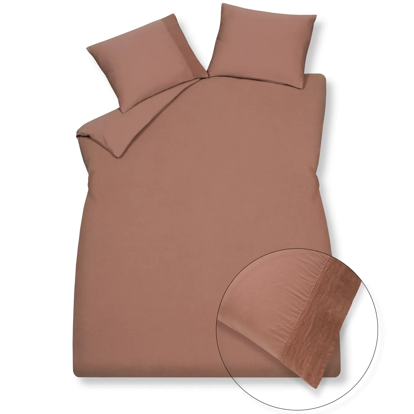 Vandyck Duvet cover PURE 07 Toffee 200x220 cm (linen / satin cotton) PRSA17207