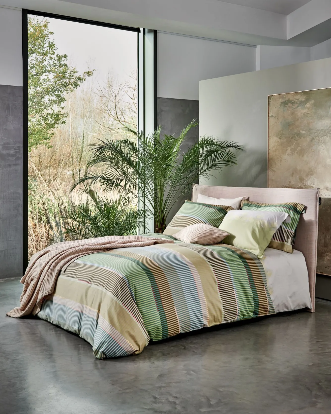 Vandyck Duvet cover OPTIMIST Smoke Green 240x220 cm (satin cotton)