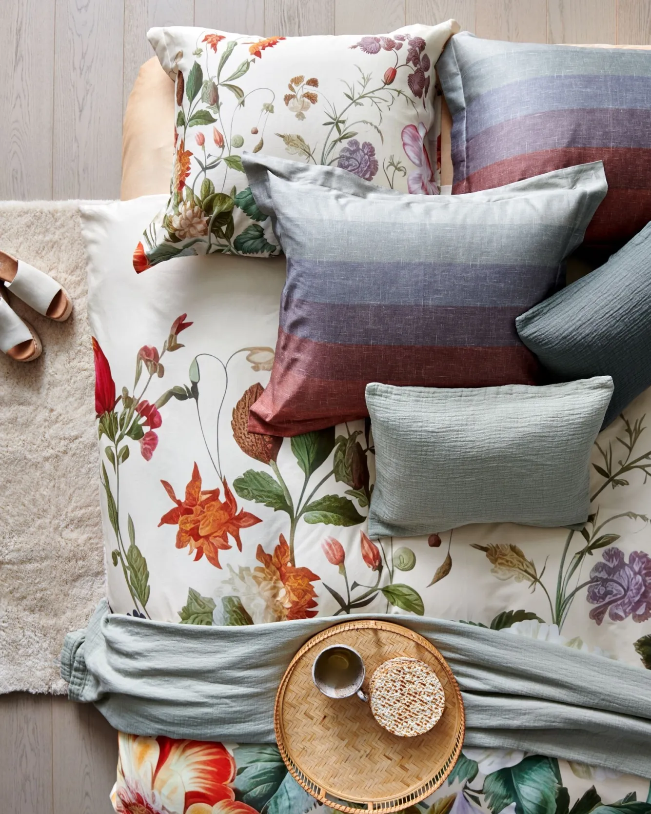 Vandyck Duvet cover HOLIDAY Cream Tan 240x220 cm (satin cotton)