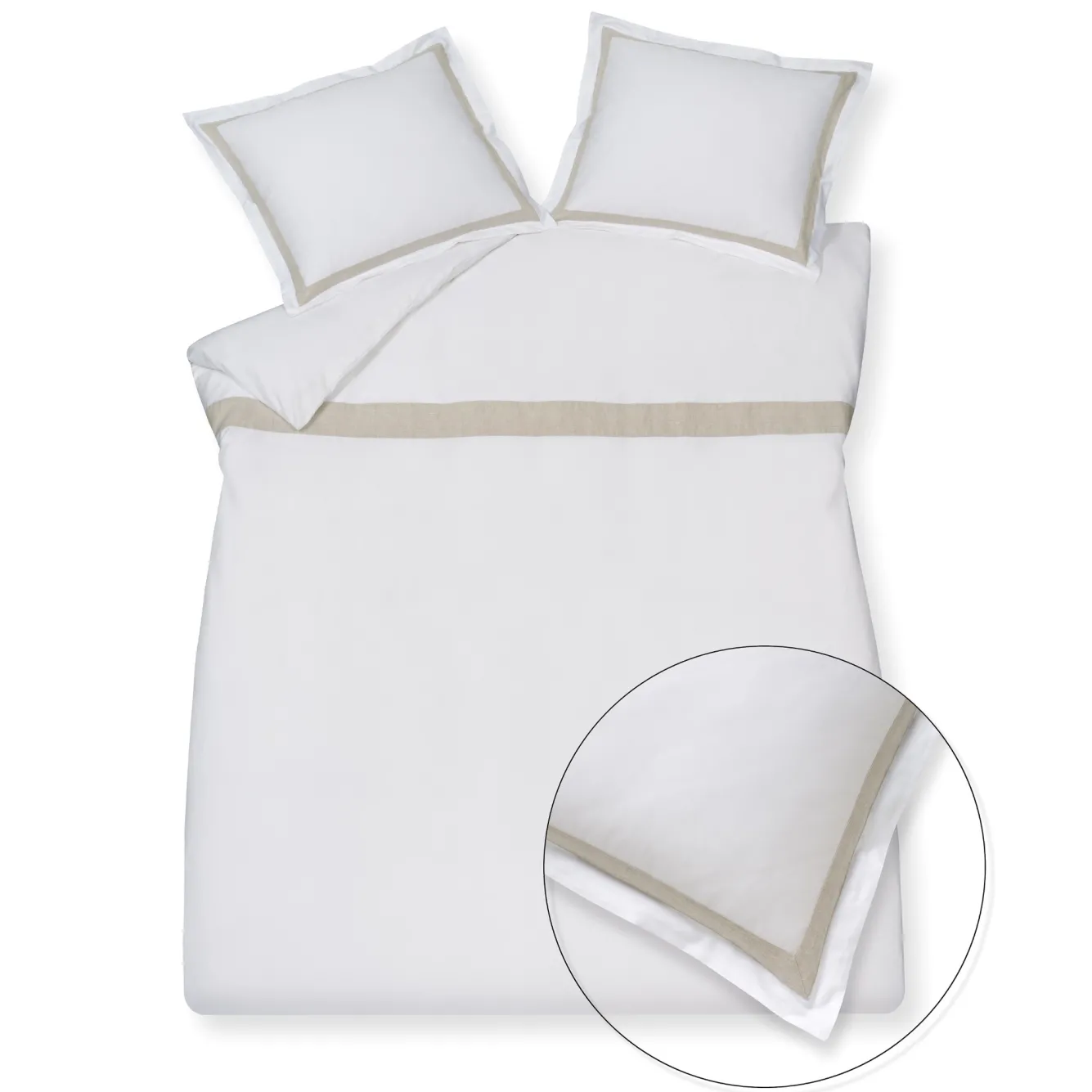 Vandyck Duvet cover PURITY Capri 240x220 cm, color White (satin cotton)