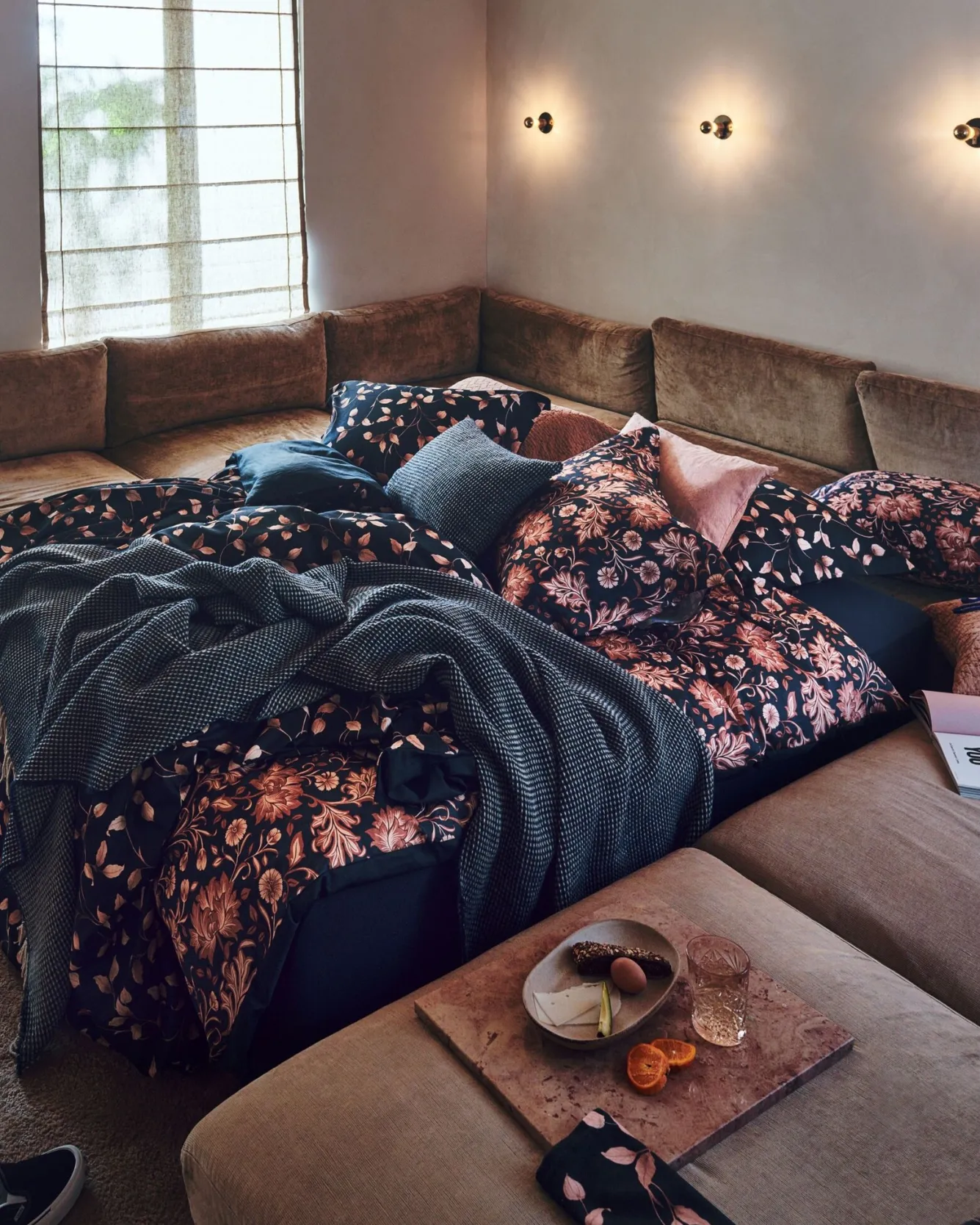 Vandyck Duvet cover INSPIRING Blue Ink 240x220 cm (satin cotton)