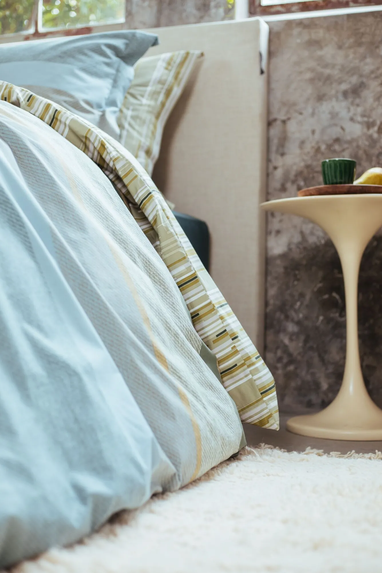 Vandyck Duvet cover MORNING MATCHA smoke green 240x220 cm (cotton)