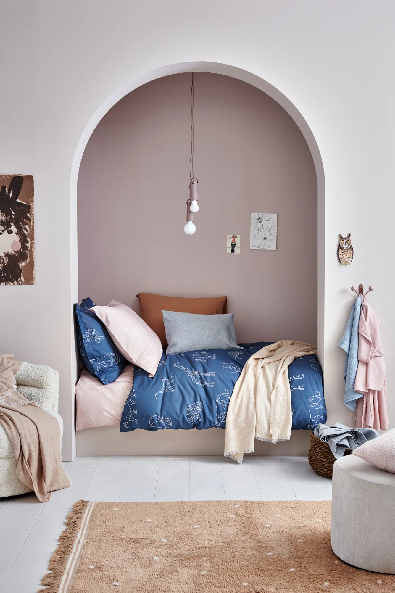 Vandyck Duvet cover ANIMAL KIDS Sepia Pink 140x220 cm (KIBB22110)