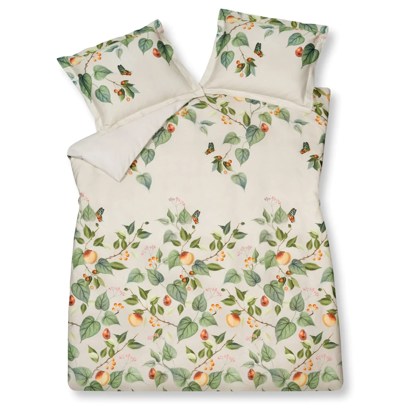 Vandyck Duvet cover FRUIT GARDEN Cream Tan 200x220 cm (satin cotton)