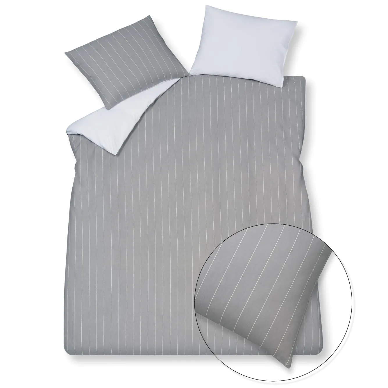 Vandyck Duvet cover HOME Puglia Gray 140x220 cm (percale cotton)