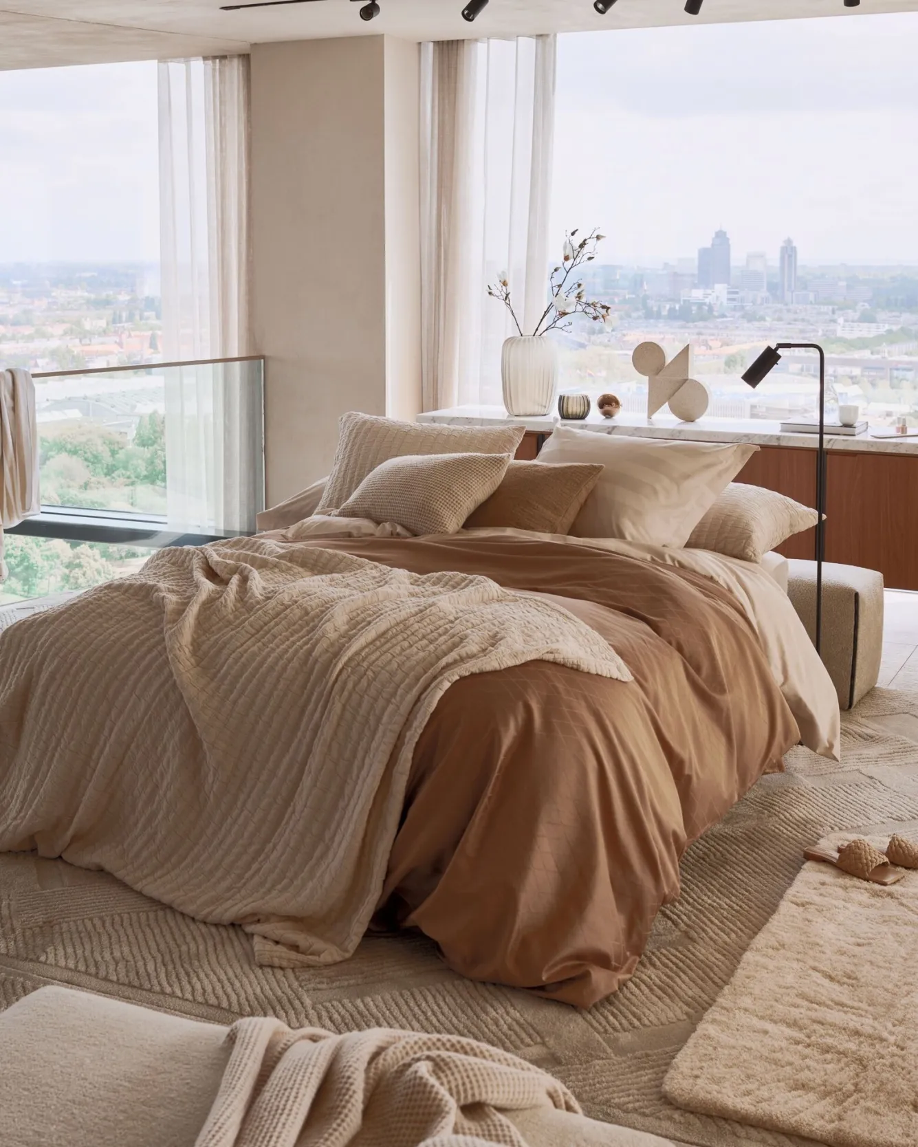 Vandyck Duvet cover PURITY Monaco Cream Tan 200x220 cm (satin cotton)