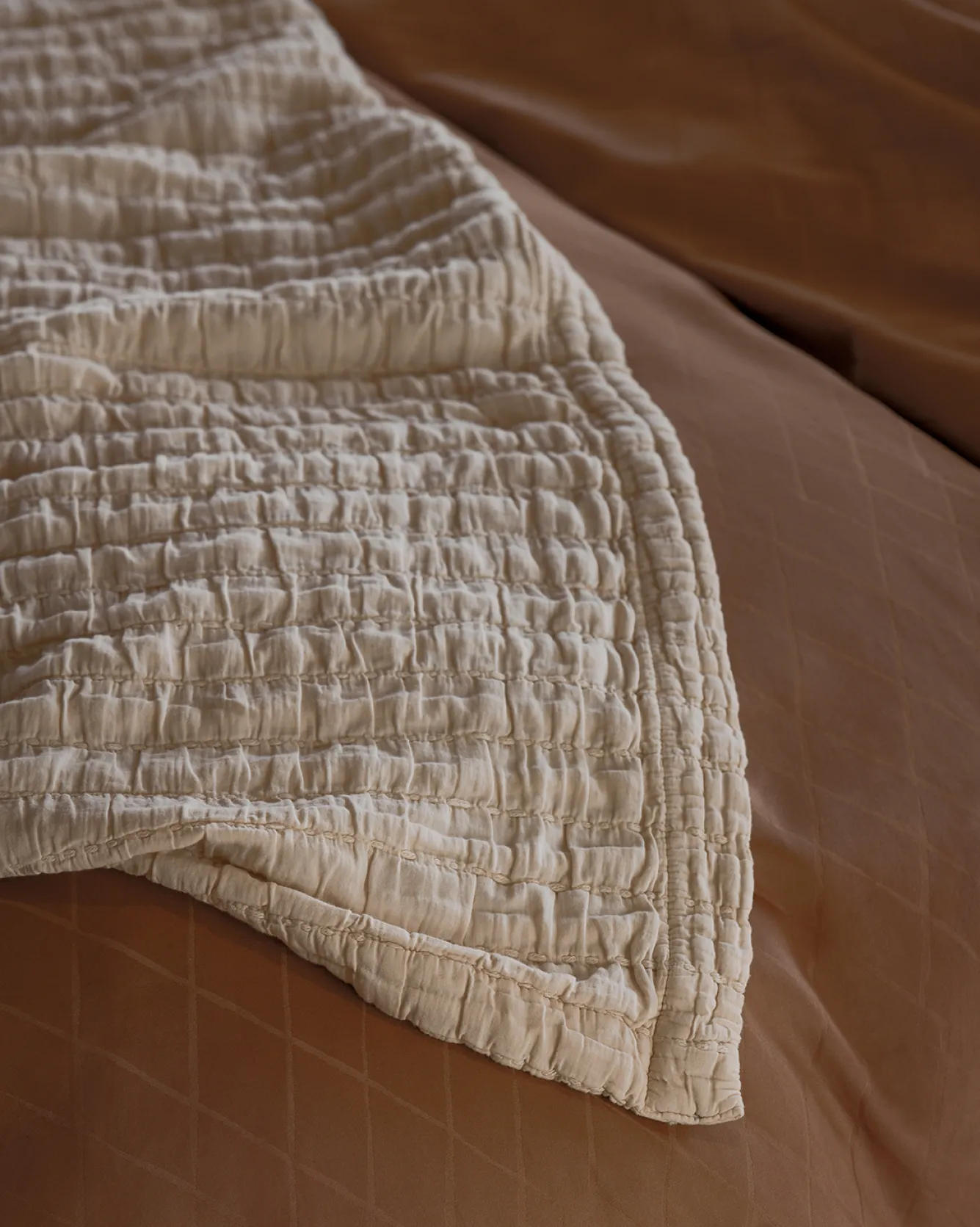 Vandyck Duvet cover PURITY Monaco Cream Tan 200x220 cm (satin cotton)