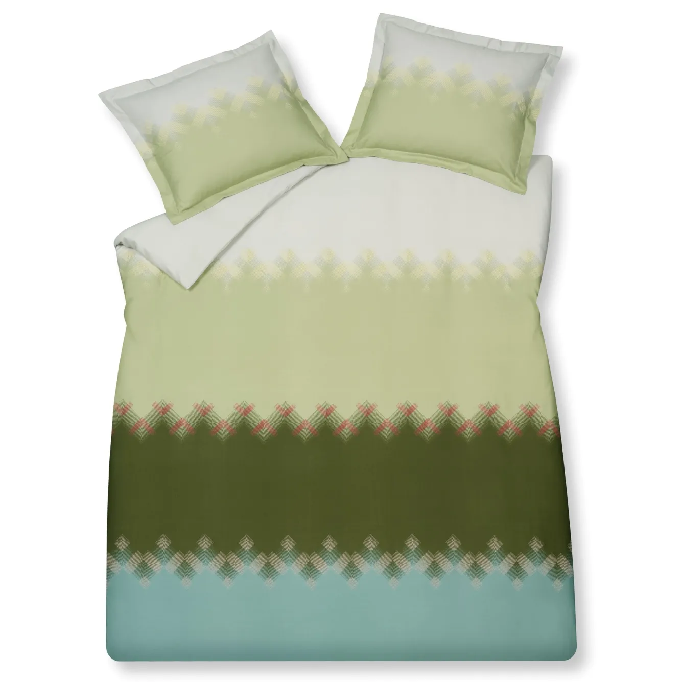 Vandyck Duvet cover HAPPY SLEEP Smoke Green 200x220 cm (satin cotton)