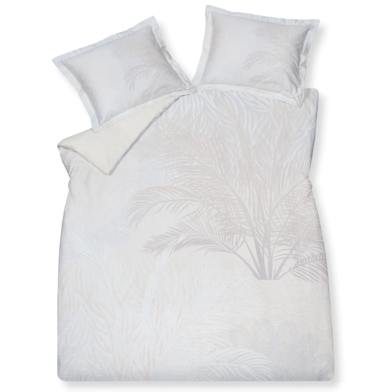 Vandyck Duvet cover FLOWER PATTERN Cream Tan 200x220 cm (satin cotton)