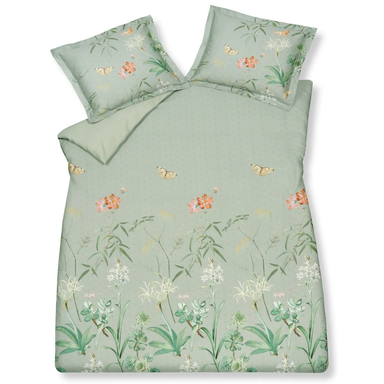 Vandyck Duvet cover FLOWER GARDEN Smoke Green 240x220 cm (SAM123104)
