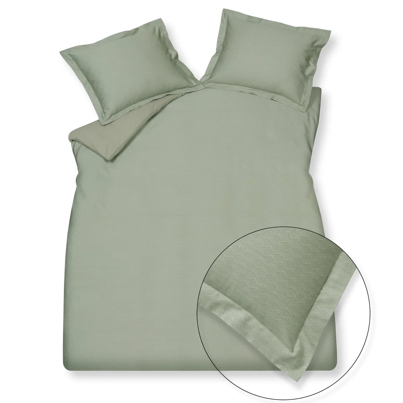 Vandyck Duvet cover FIZZY Pale Olive 200x220 cm (satin) SASA22104