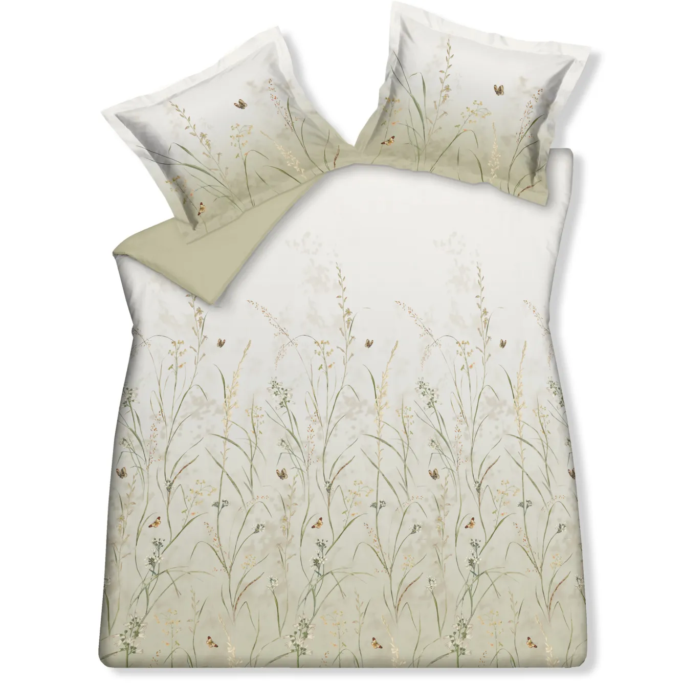 Vandyck Duvet cover BUTTERFLIES Light Olive 200x220 cm (SAM123101)