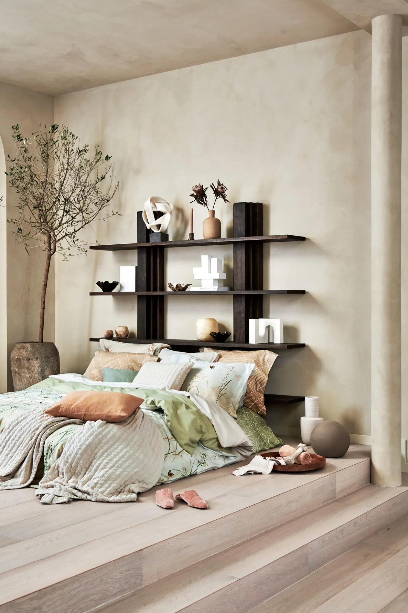 Vandyck Duvet cover BUTTERFLIES Light Olive 200x220 cm (SAM123101)