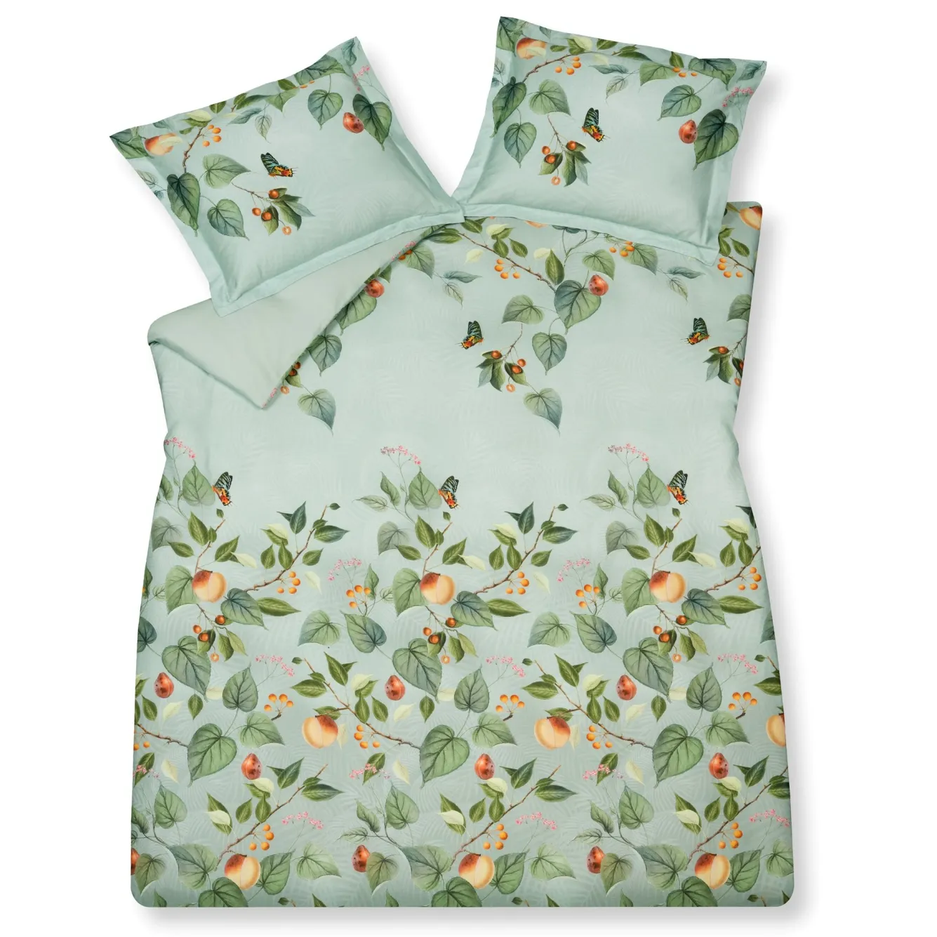 Vandyck Duvet cover FRUIT GARDEN Light Green 200x220 cm (satin cotton)