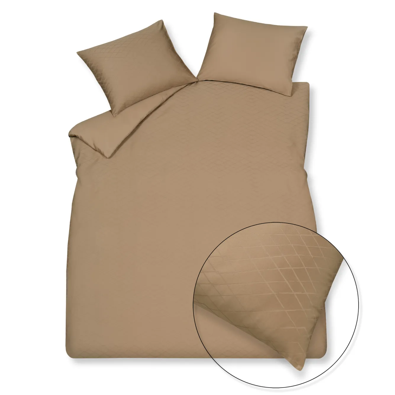 Vandyck Duvet cover PURITY Monaco Caramel 240x220 cm (satin cotton)