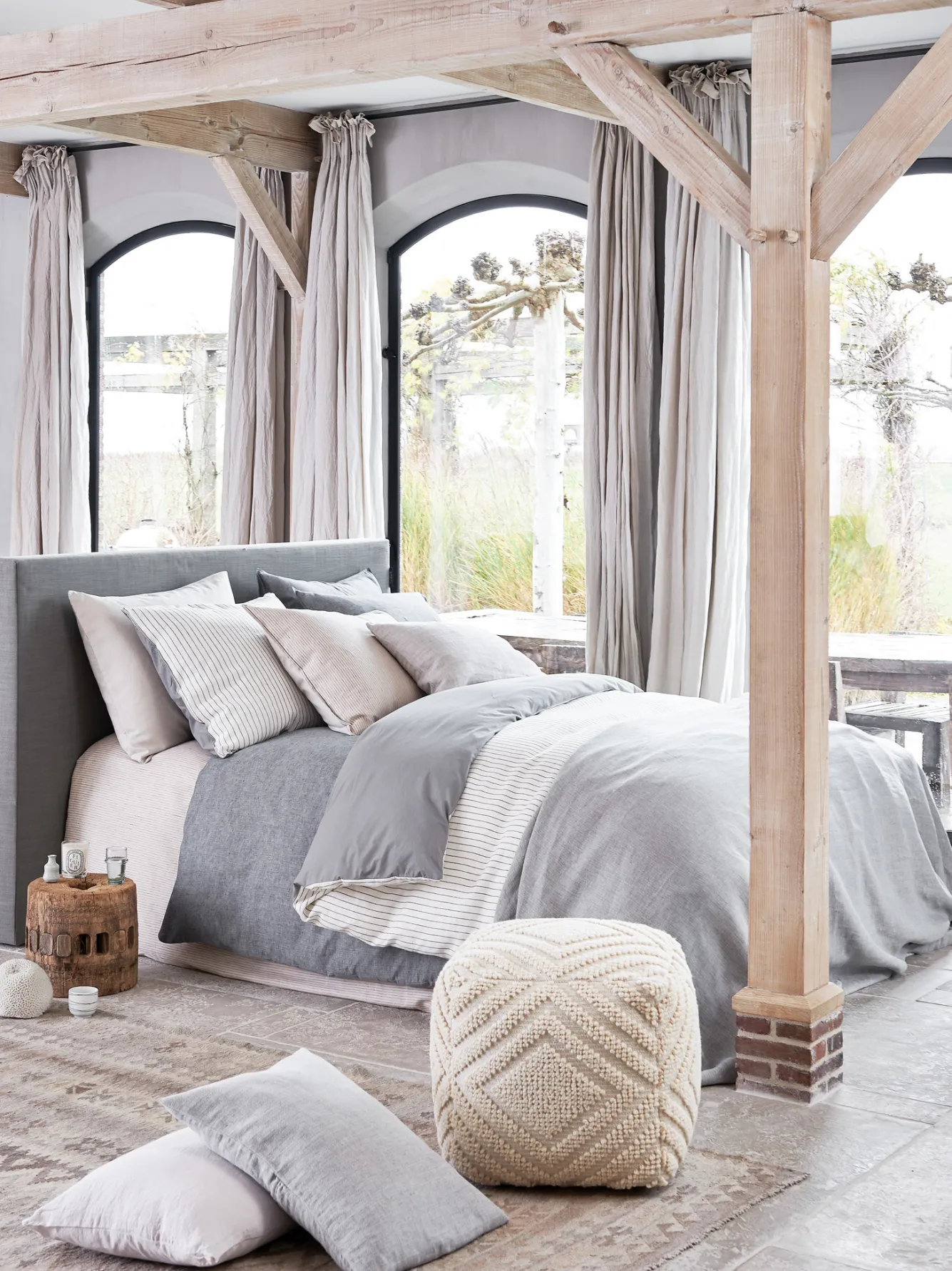 Vandyck Duvet cover PURE 29 Gray 200x220 cm (linen / cotton) PRSA19129