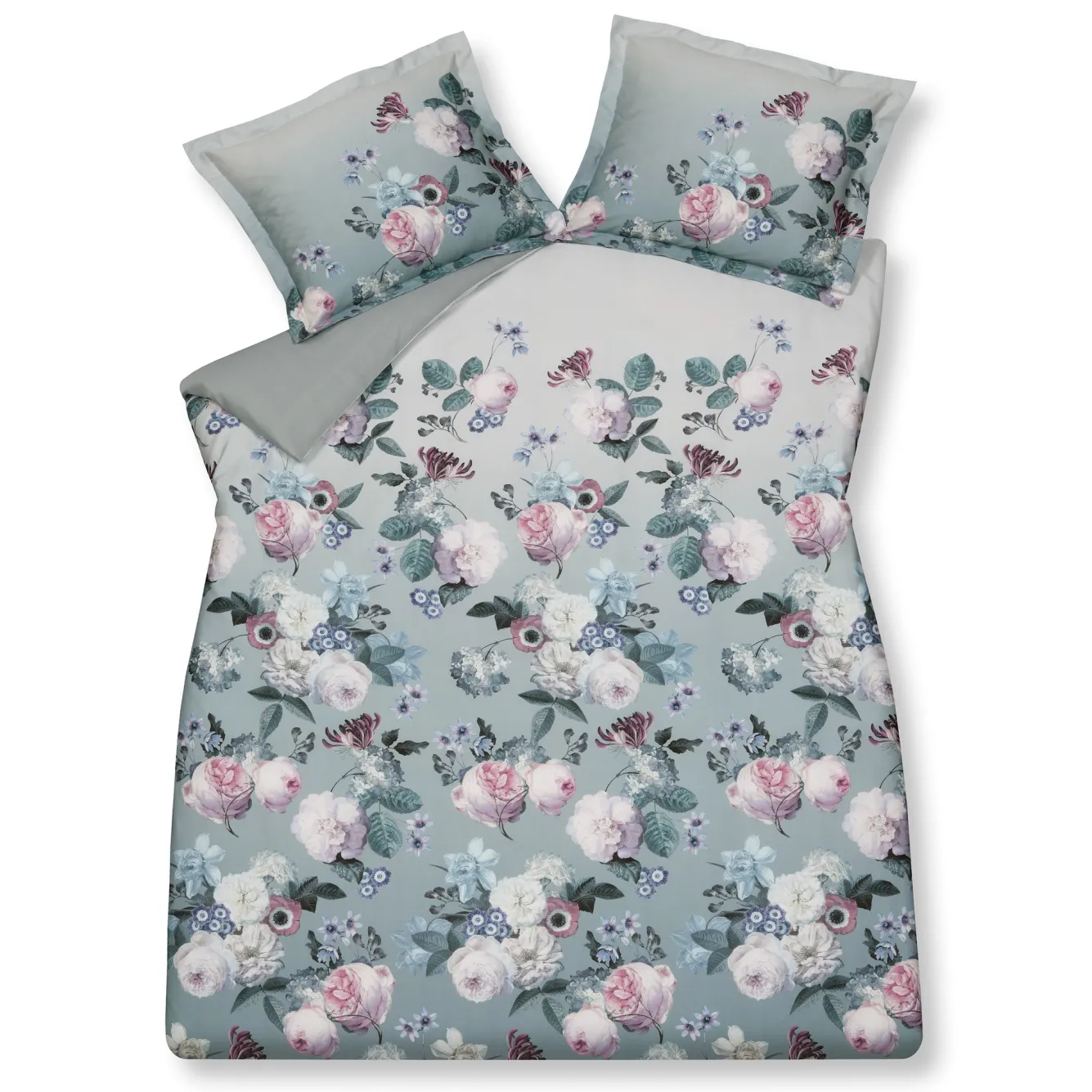 Vandyck Duvet cover FLORAL CHARM Pearl Blue 140x220 cm (satin) SAM122105