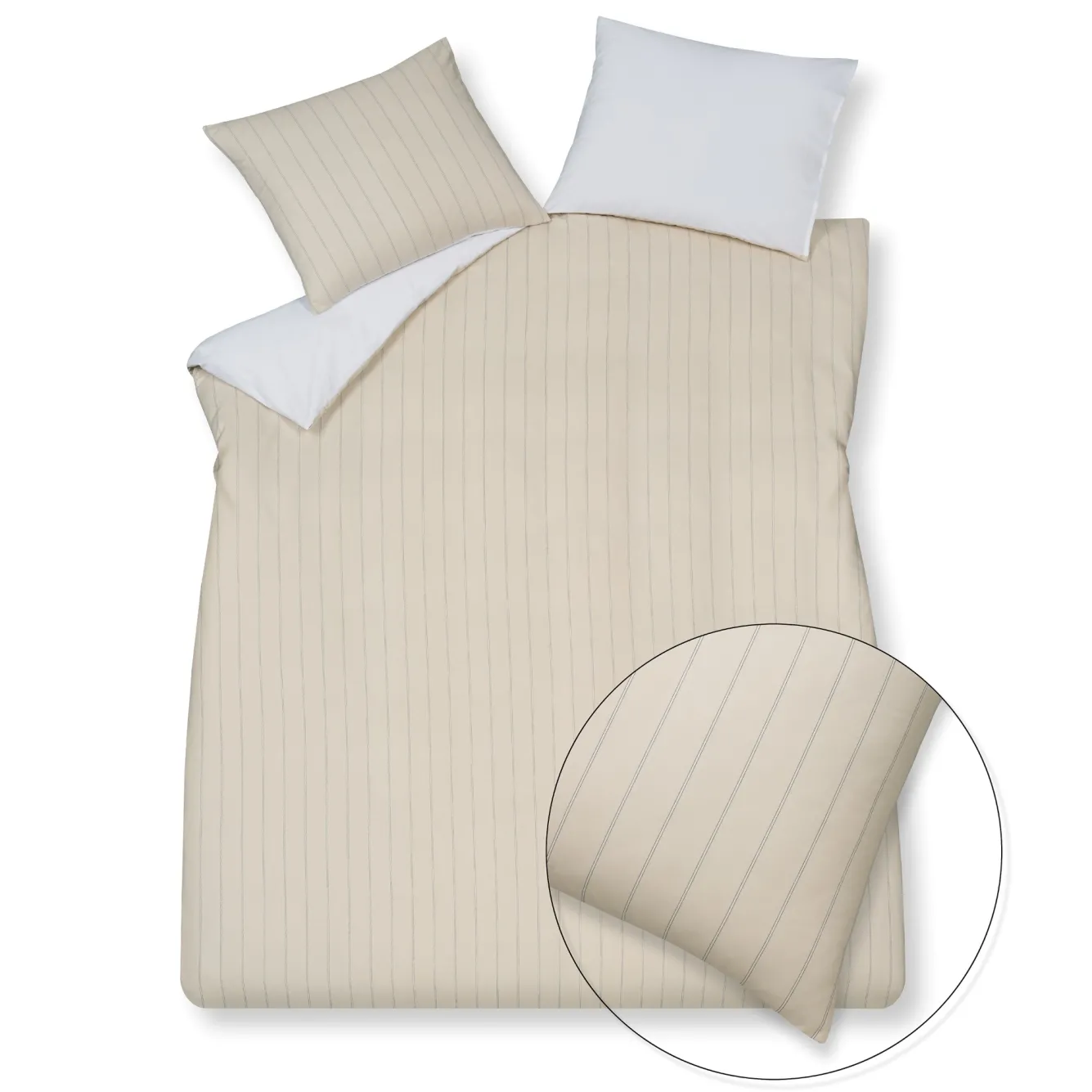 Vandyck Duvet cover HOME Puglia Cream Tan 200x220 cm (percale cotton)