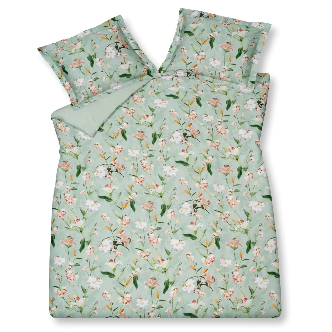 Vandyck Duvet cover AZALEA Light Green 200x220 cm (satin cotton)