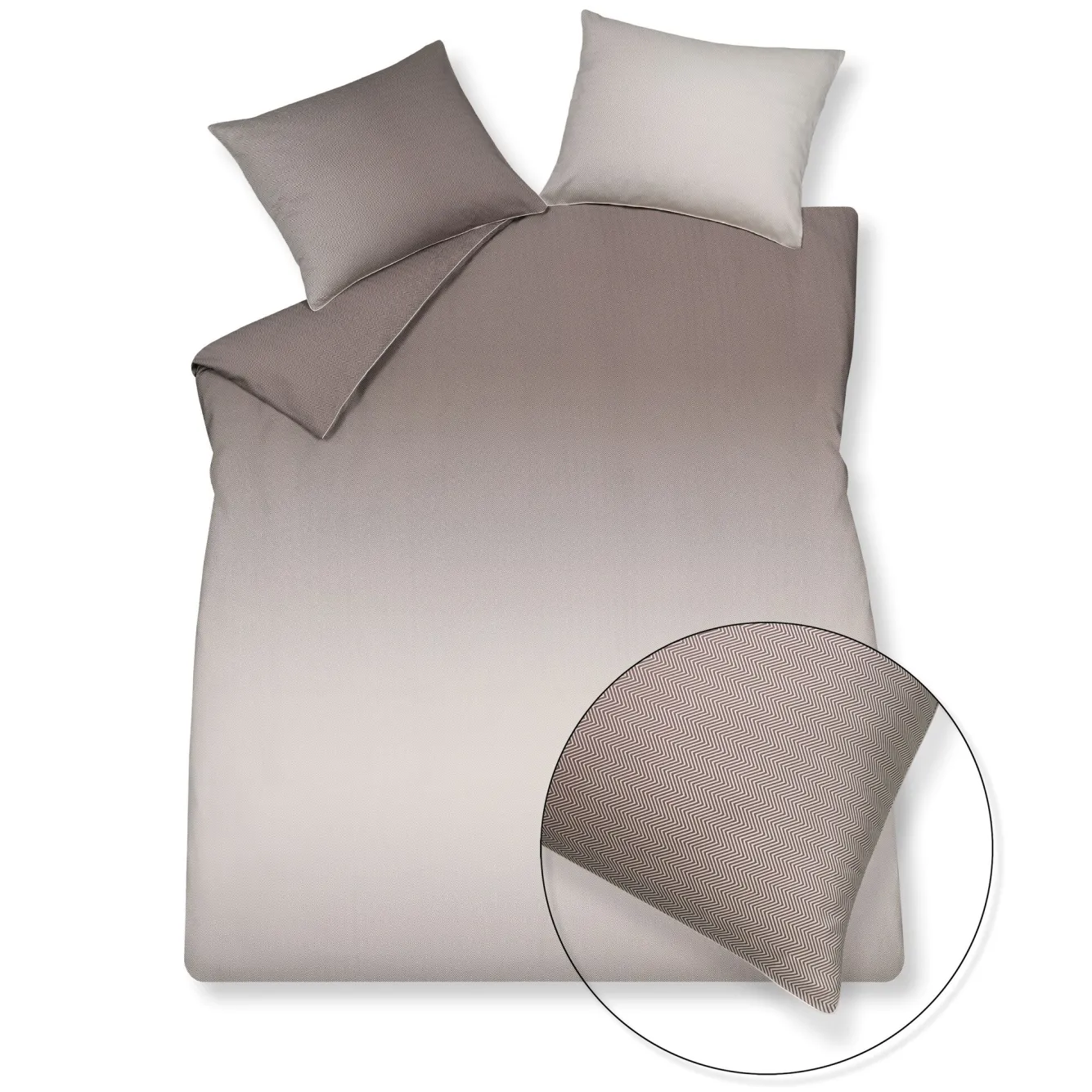 Vandyck Duvet cover HOME Milano 200x220 cm, color Taupe (satin cotton)