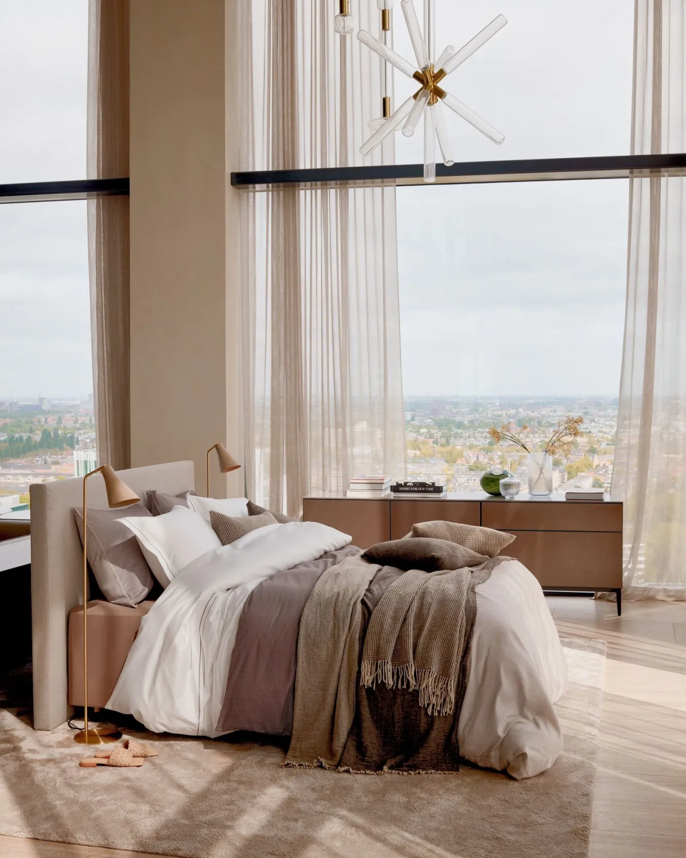 Vandyck Duvet cover HOME Milano 200x220 cm, color Taupe (satin cotton)